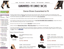 Tablet Screenshot of guaranteedfitdanceshoes.com